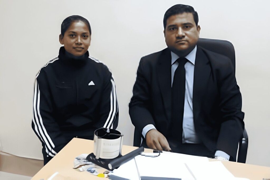 Binita Kindo National hockey player at Galaxy Hospital Bhopal