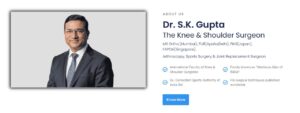 About Dr SK Gupta - Best ACL Surgeon in Bhopal